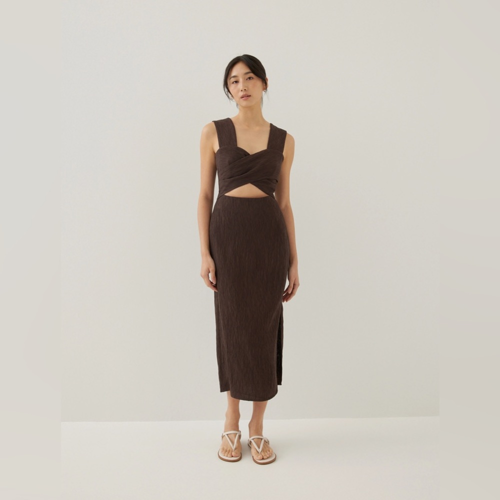 Textured midi dress